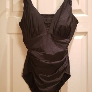 Lands End tummy control swim suit